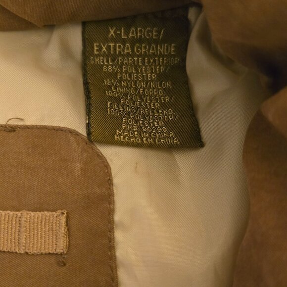 St. John's Bay Puffer Vest Men’s Size XL Color Beige/Cognac - Picture 8 of 8